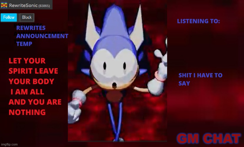 Rewrite annoucement temp | GM CHAT | image tagged in rewrite annoucement temp | made w/ Imgflip meme maker