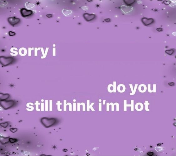 do you still think I’m Hot Blank Meme Template