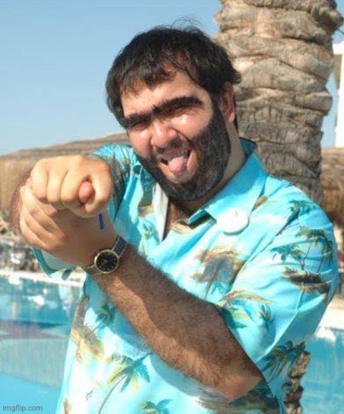 The security tag is still on his shirt | image tagged in nah eken recep ivedik | made w/ Imgflip meme maker