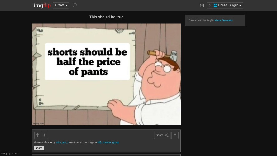 0 views 0 upvotes 0 comments who am I post | made w/ Imgflip meme maker