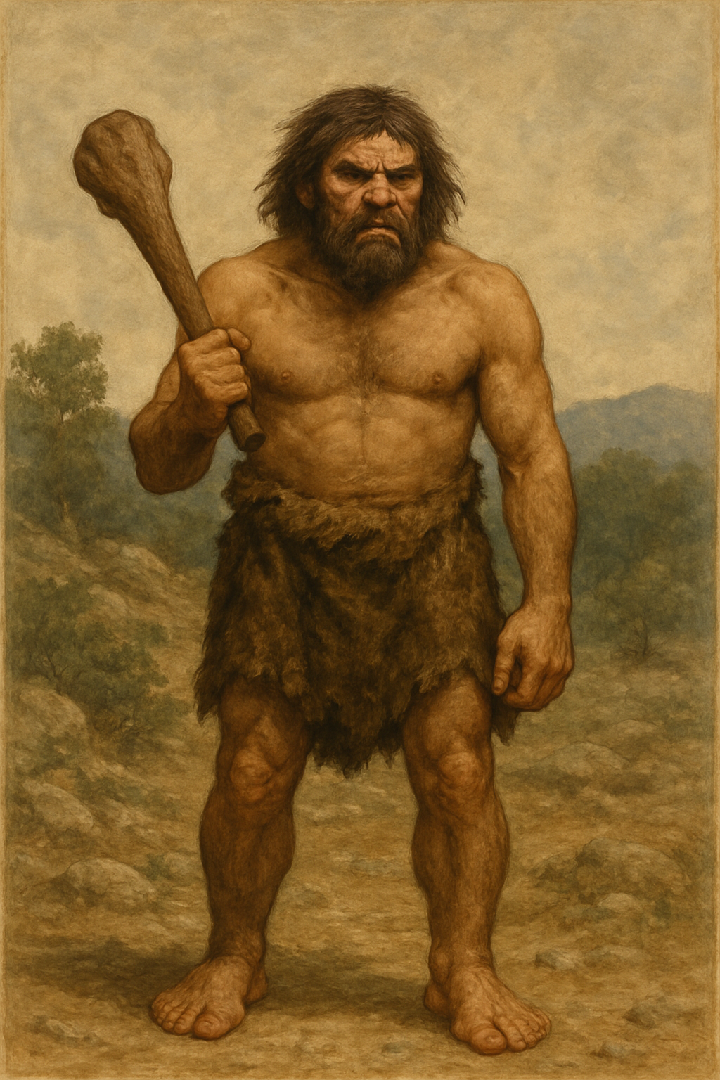 Caveman with Club Blank Meme Template