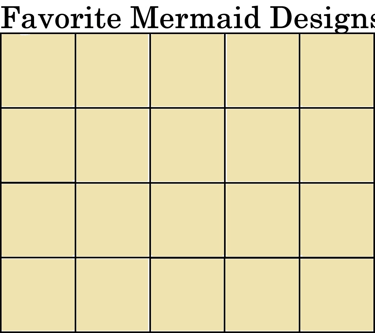 favorite mermaid designs Blank Meme Template