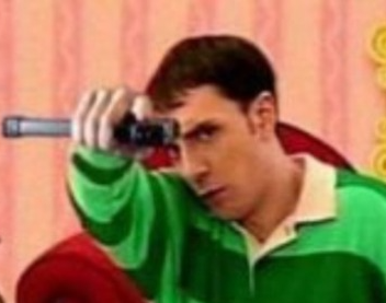 Steve Burns Blues Clues Gun Blank Meme Template
