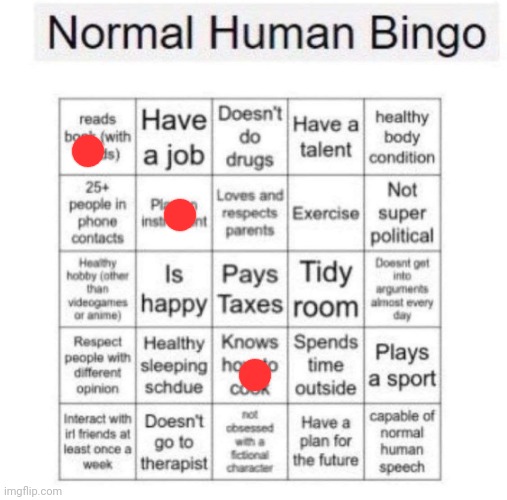 This is /j btw | image tagged in normal human bingo | made w/ Imgflip meme maker