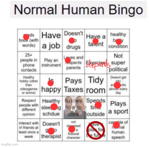 "Doesn't get into arguments almost every day" except online | image tagged in normal human bingo | made w/ Imgflip meme maker