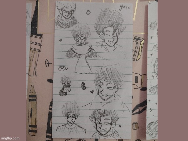 Gohan!! (Just me dumping doodles I made after testing) | made w/ Imgflip meme maker
