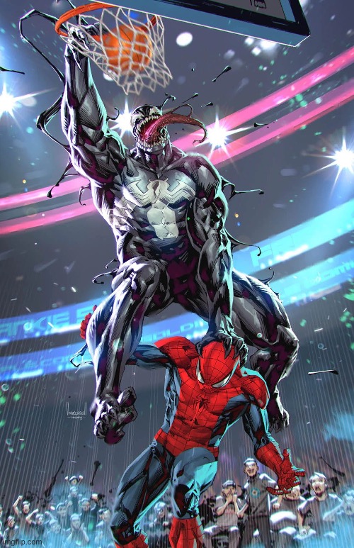 Venom dunk | image tagged in venom dunk | made w/ Imgflip meme maker