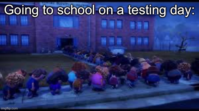 Captain underpants | Going to school on a testing day: | image tagged in captain underpants | made w/ Imgflip meme maker