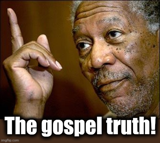 This Morgan Freeman | The gospel truth! | image tagged in this morgan freeman | made w/ Imgflip meme maker