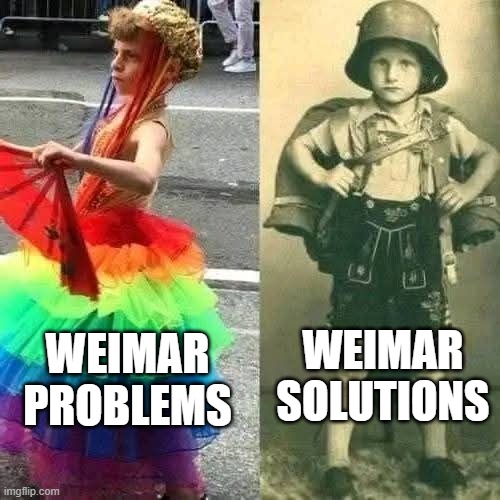 Trans identity | WEIMAR SOLUTIONS; WEIMAR PROBLEMS | image tagged in choose white man,transgender,insanity | made w/ Imgflip meme maker