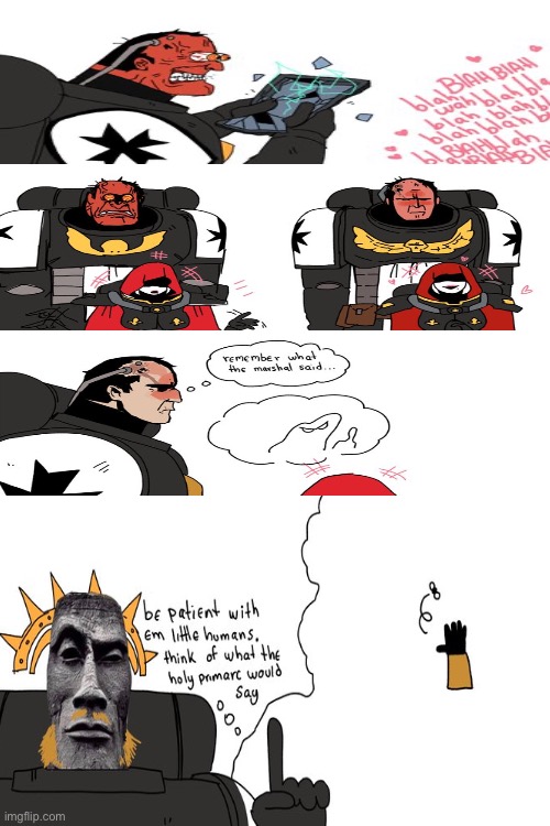 Credits to dorotero (He post NSFW, so Watch out) | image tagged in warhammer 40k,memes,cute,wholesome | made w/ Imgflip meme maker