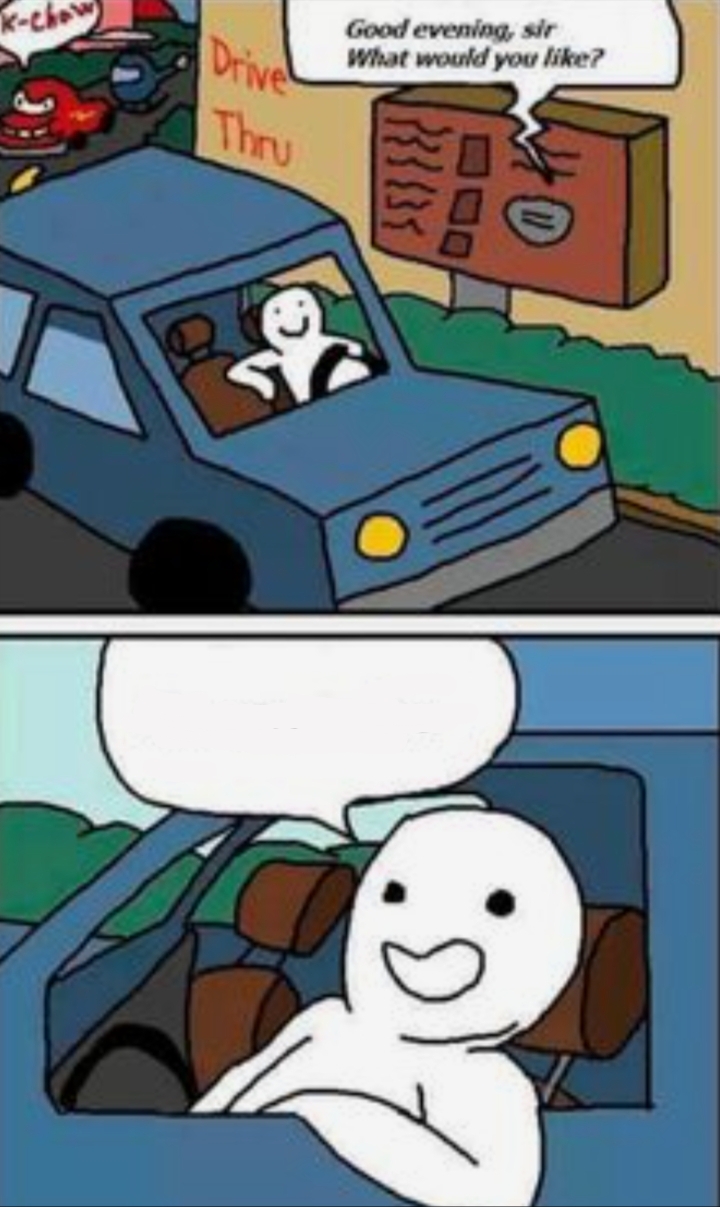 Drive-thru Blank Meme Template