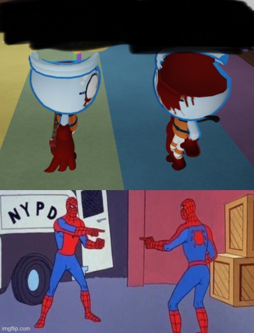 Hmm…… | image tagged in spiderman pointing at spiderman,hmmm,fxnn,fxnn the fishbowl,dandy's world | made w/ Imgflip meme maker