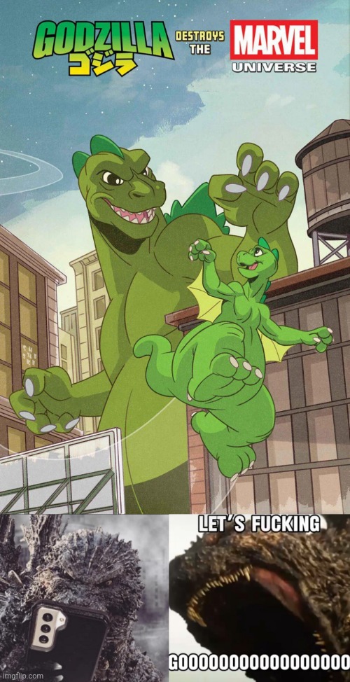 HB GOJI AND GODZOOKY ARE COMING BACK! | image tagged in minus one goji phone,lets go godzilla | made w/ Imgflip meme maker