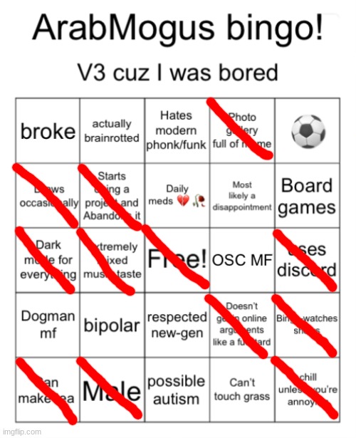 ArabMogus bingo V3 | image tagged in arabmogus bingo v3 | made w/ Imgflip meme maker