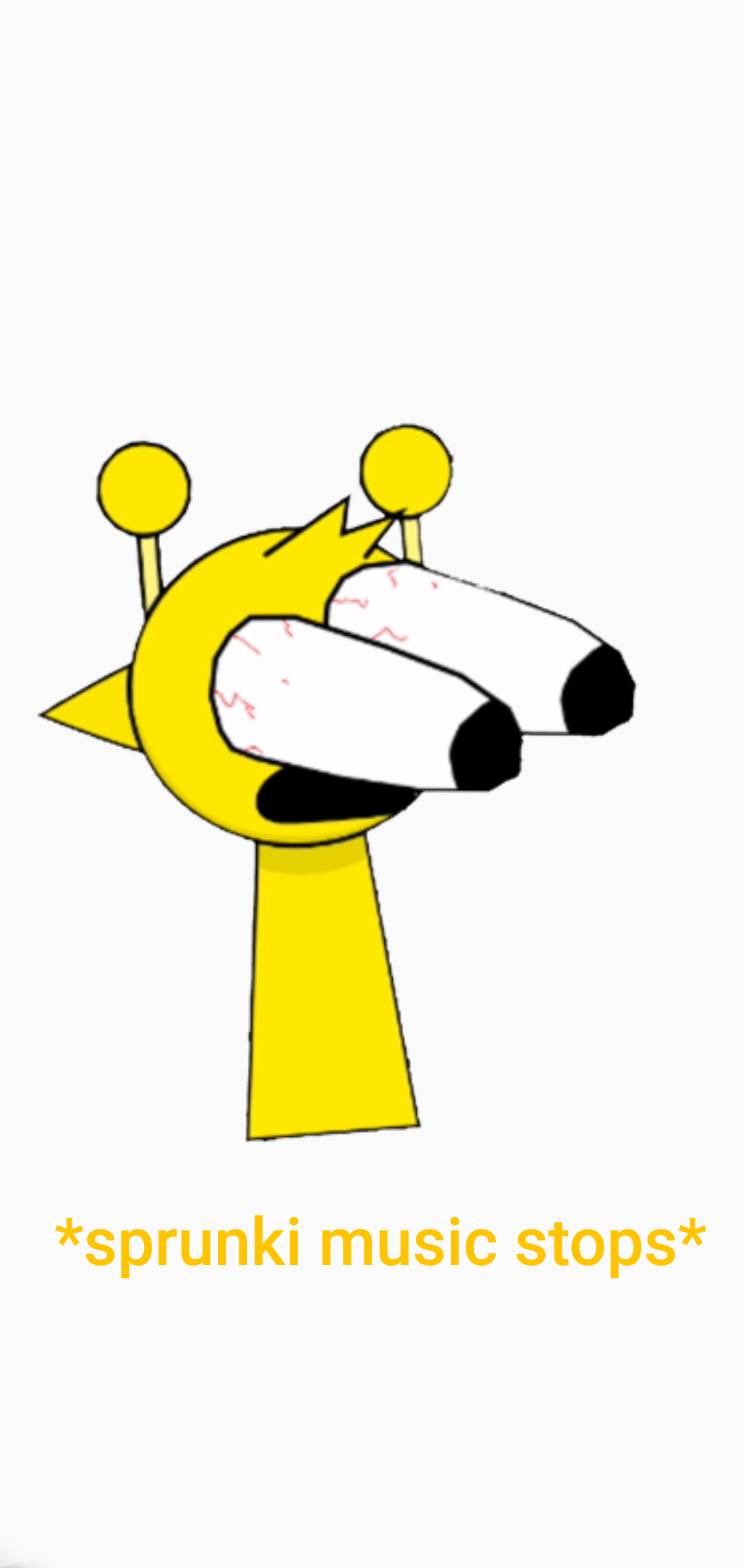 High Quality Sprunki music stops Blank Meme Template