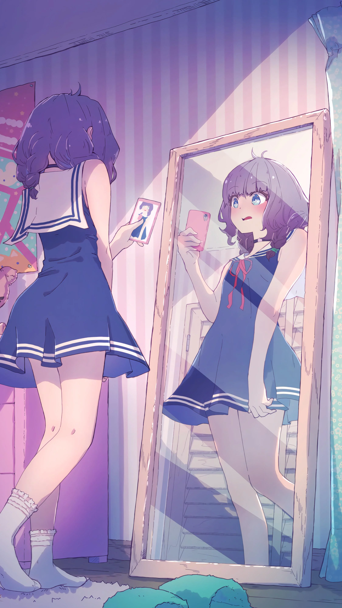 anime selfie Blank Meme Template