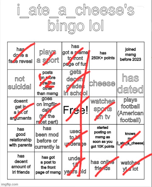 i_ate_a_cheese's msmg bingo | image tagged in i_ate_a_cheese's msmg bingo | made w/ Imgflip meme maker