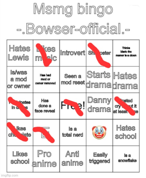 Msmg bingo. -.Bowser-official.- version | image tagged in msmg bingo - bowser-official - version | made w/ Imgflip meme maker
