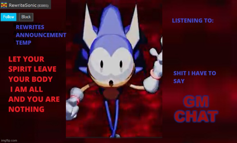 Rewrite annoucement temp | GM CHAT | image tagged in rewrite annoucement temp | made w/ Imgflip meme maker