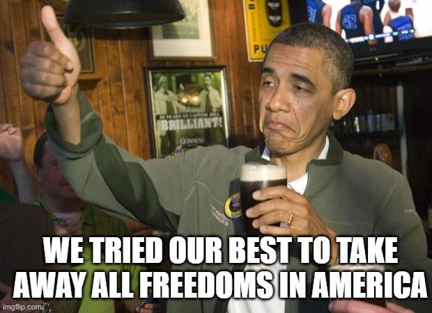 Not Bad | WE TRIED OUR BEST TO TAKE AWAY ALL FREEDOMS IN AMERICA | image tagged in not bad | made w/ Imgflip meme maker