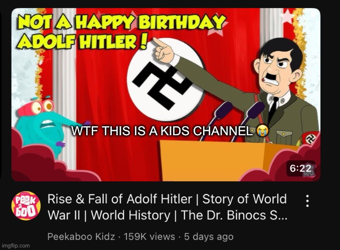WTF THIS IS A KIDS CHANNEL 😭 | made w/ Imgflip meme maker