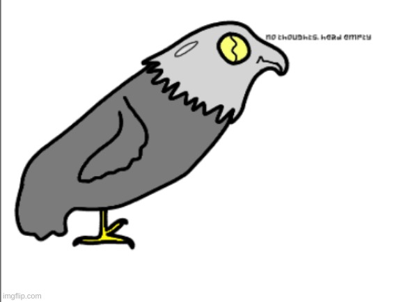 This is a robot eagle I made while attempting to make a griffin. What should I name him | made w/ Imgflip meme maker