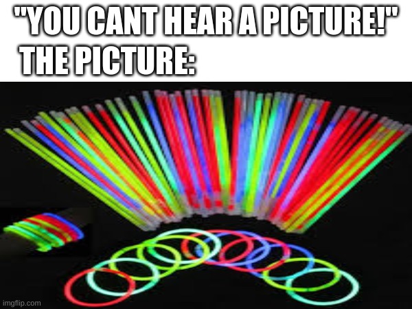 Crack | THE PICTURE:; "YOU CANT HEAR A PICTURE!" | made w/ Imgflip meme maker