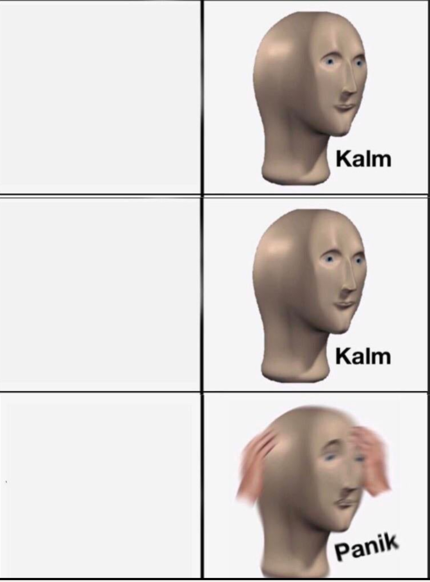 kalm kalm panik meme Blank Meme Template