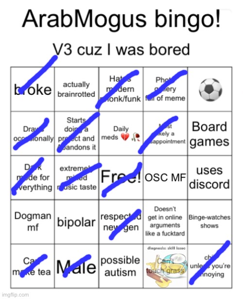 ArabMogus bingo V3 | image tagged in arabmogus bingo v3 | made w/ Imgflip meme maker