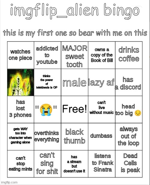 imgflip_alien bingo, have fun :) | made w/ Imgflip meme maker