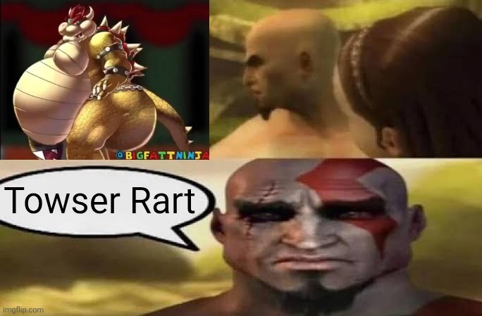 Sad Kratos | Towser Rart | image tagged in sad kratos | made w/ Imgflip meme maker