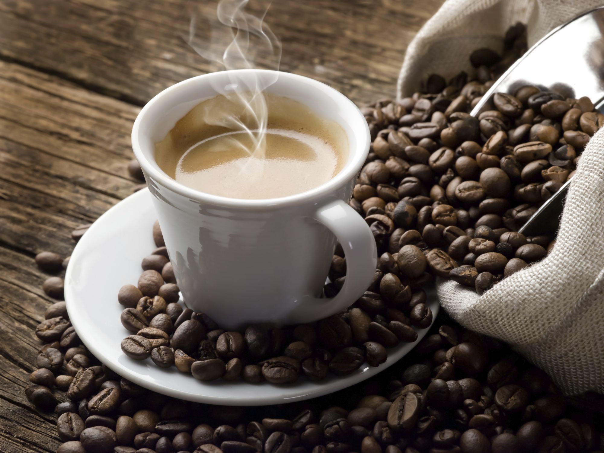 Coffee and coffee beans Blank Meme Template