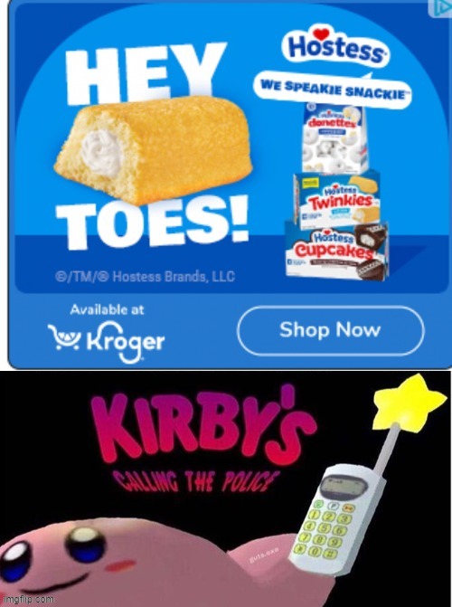 What the fuck is this ad? Did AI generate it or something? | image tagged in cursed,ad,twinkie,kirby's calling the police,wtf,cursed ad | made w/ Imgflip meme maker