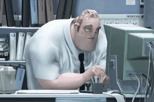 Bob Parr cubicle Blank Meme Template