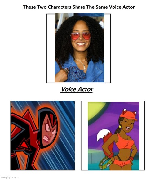 Cree Summer | image tagged in same voice actor,danny phantom,drawn together,comedy central,nickelodeon,cree summer | made w/ Imgflip meme maker