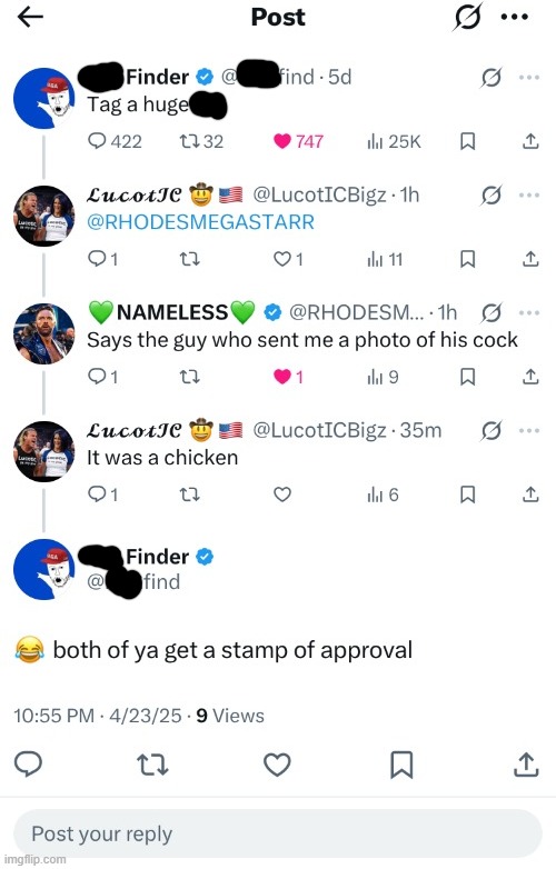 The flag without the l finder replied to me lmao | made w/ Imgflip meme maker