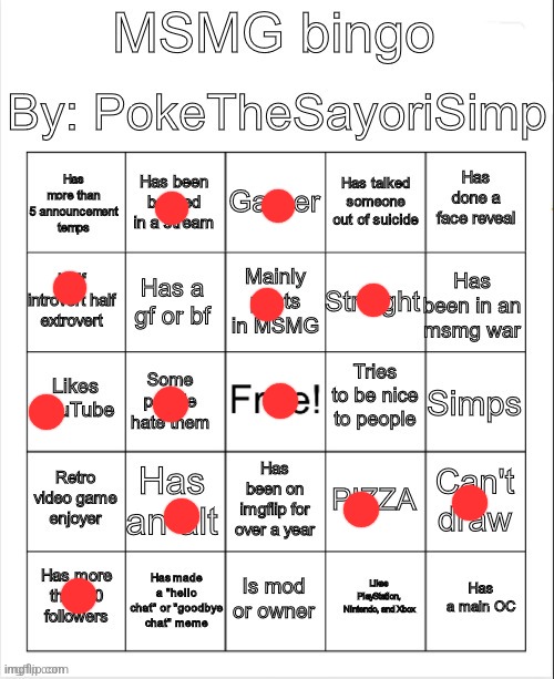 still a dumb funstream user | image tagged in msmg bingo by poke | made w/ Imgflip meme maker