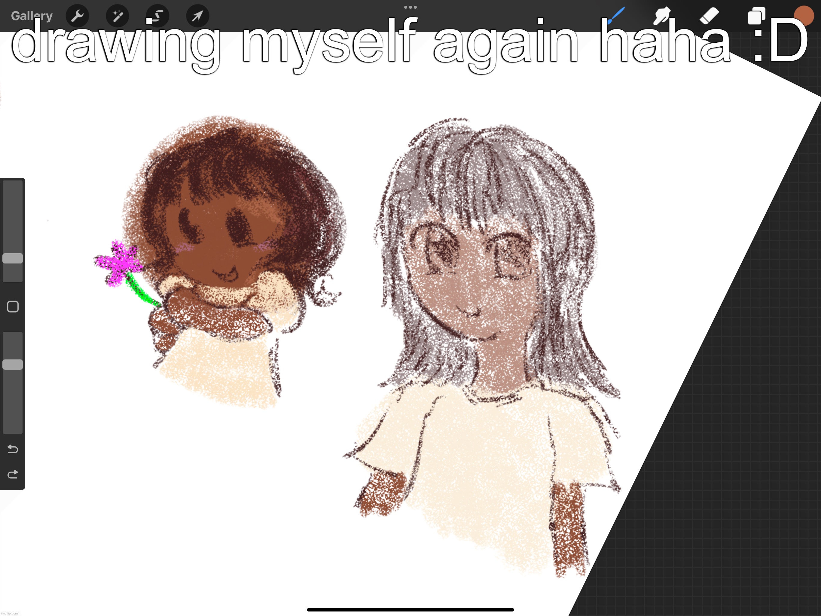 drawing myself again haha :D | made w/ Imgflip meme maker