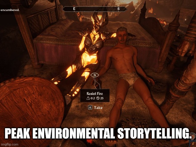 PEAK ENVIRONMENTAL STORYTELLING. | made w/ Imgflip meme maker