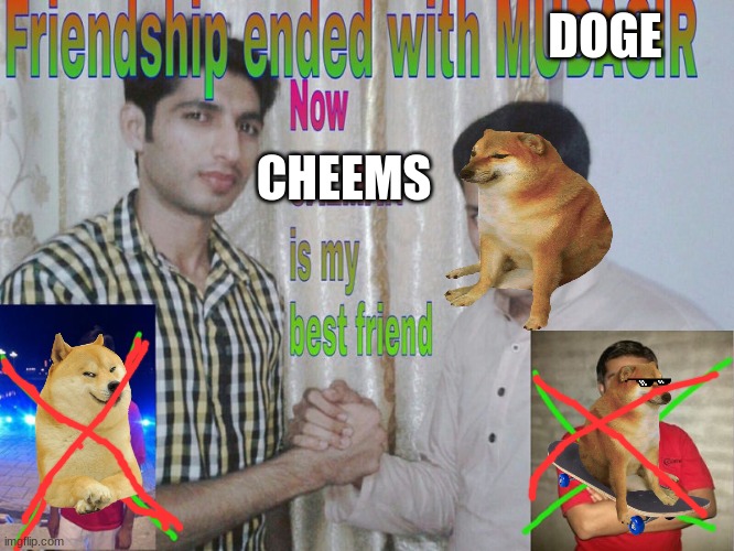 Friendship ended | DOGE; CHEEMS | image tagged in friendship ended | made w/ Imgflip meme maker