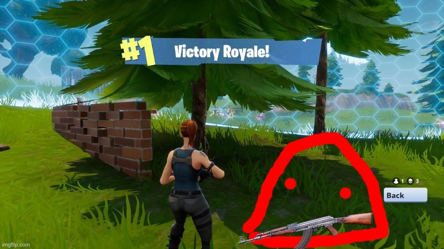 blobie and their teammate winning | image tagged in fortnight victory royale | made w/ Imgflip meme maker