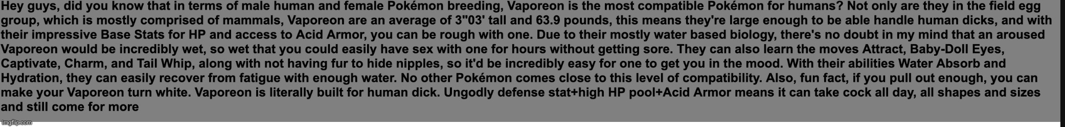 Vaporeon | image tagged in vaporeon | made w/ Imgflip meme maker