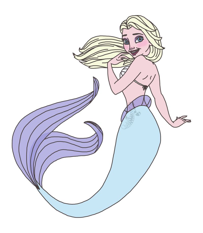 elsa mermaid Blank Meme Template