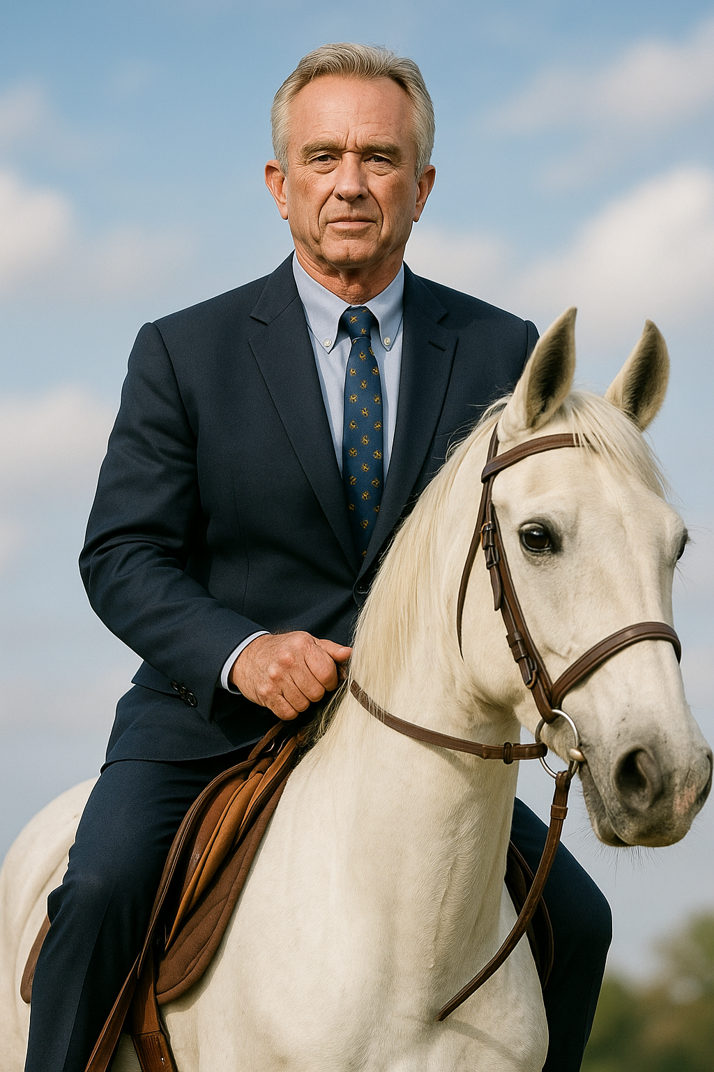 Behold, a white horse Blank Meme Template