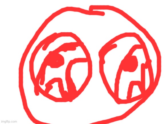 blobie with big ol eyes | image tagged in blank white template | made w/ Imgflip meme maker