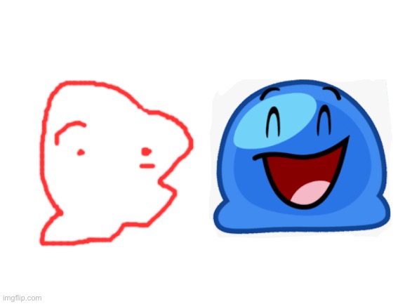 blobie meets a friend (goo from ii) | image tagged in blank white template | made w/ Imgflip meme maker