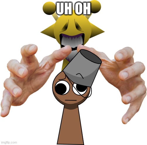RUN BRUD RUN | UH OH | image tagged in give me the child | made w/ Imgflip meme maker