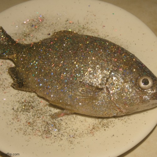 Le fish au glitter | image tagged in le fish au glitter | made w/ Imgflip meme maker