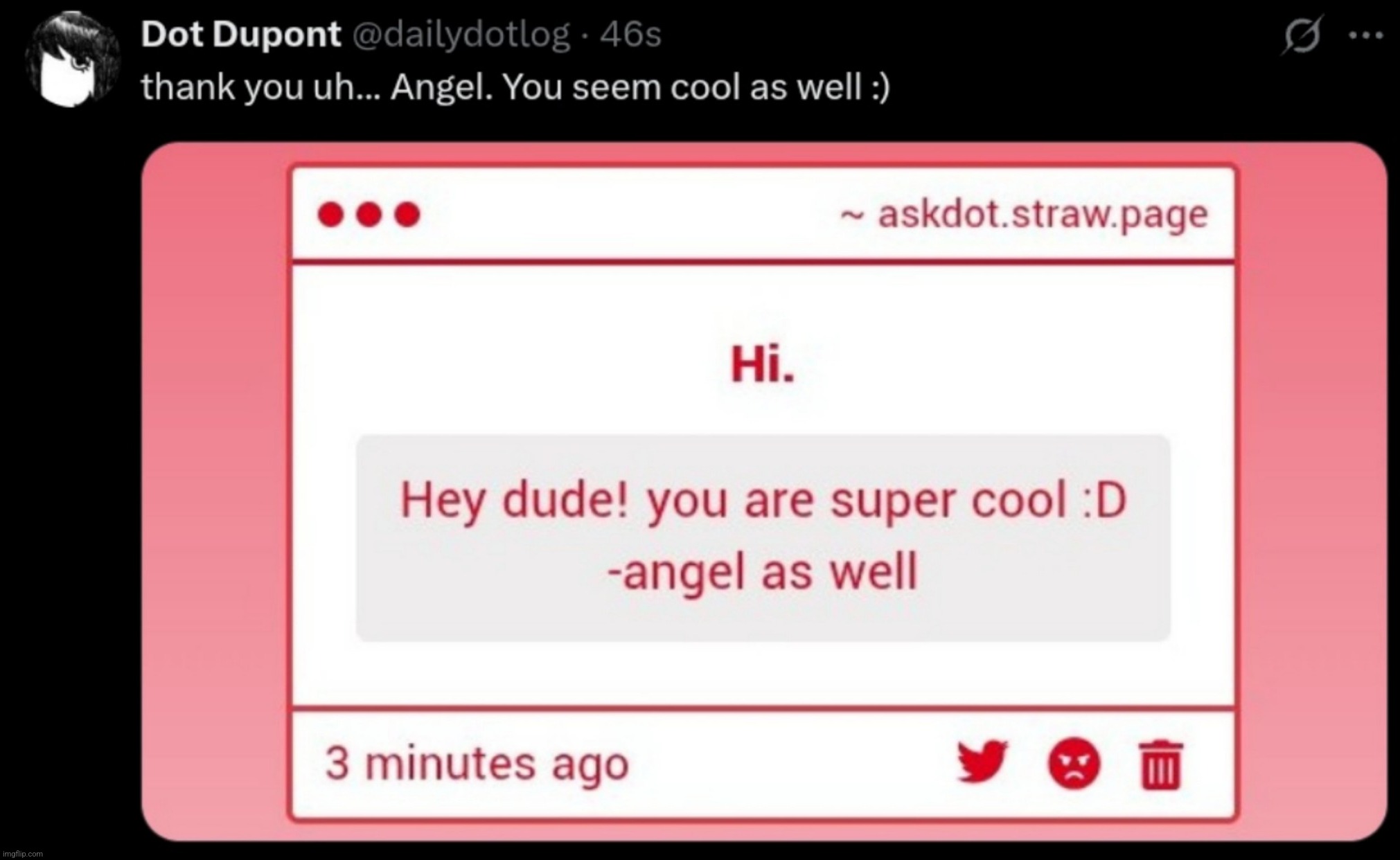 dot response 2 | made w/ Imgflip meme maker